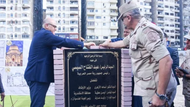 وزير الأوقاف ومحافظ الإسكندرية ورئيس الهيئة الهندسية للقوات المسلحة يضعون حجر الأساس للمجمع الثقافي الإسلامي بسموحه