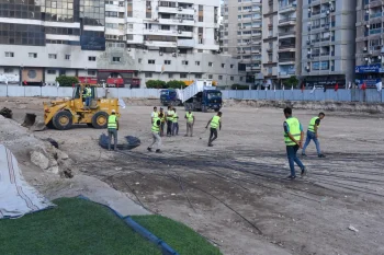 وزير الأوقاف ومحافظ الإسكندرية ورئيس الهيئة الهندسية للقوات المسلحة يضعون حجر الأساس للمجمع الثقافي الإسلامي بسموحه