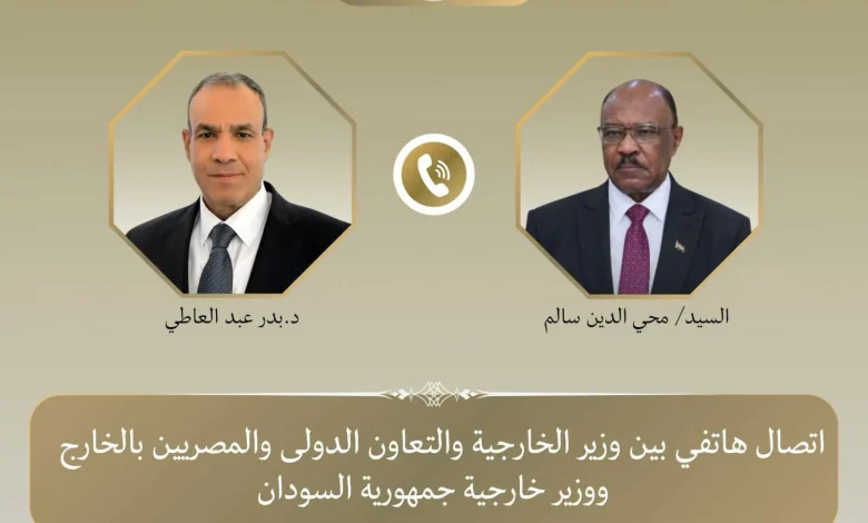 وزيرا خارجية مصر والسودان يؤكدان تعزيز العلاقات والتنسيق المشترك